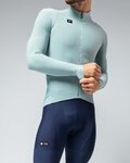 GOBIK Kolesarski dres z dolgimi rokavi zimski - PACER SOLID - svetlo zelena