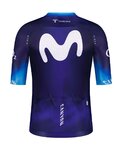 GOBIK Kolesarski dres s kratkimi rokavi - MOVISTAR 2023 - bela/modra