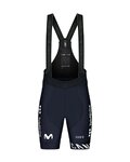 GOBIK Kolesarske kratke hlače z naramnicami - MOVISTAR 23 LIMITED  - modra/bela