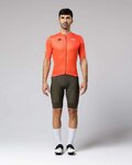 GOBIK Kolesarski dres s kratkimi rokavi - STARK - oranžna
