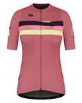 GOBIK Kolesarski dres s kratkimi rokavi - STARK LADY - bordo/rožnata/rumena