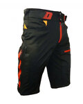 HAVEN Kolesarske kratke hlače brez naramnic - SINGLETRAIL HMS - črna/rdeča