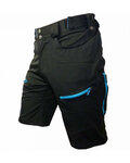 HAVEN Kolesarske kratke hlače brez naramnic - NAVAHO SLIMFIT - črna/modra
