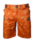 HAVEN Kolesarske kratke hlače brez naramnic - CUBES NEO - oranžna