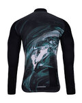 HOLOKOLO Kolesarski dres z dolgimi rokavi zimski - RIVERSIDE WINTER  - večbarvno/modra/črna