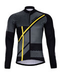 HOLOKOLO Kolesarski dres z dolgimi rokavi zimski - TRACE WINTER  - rumena/črna