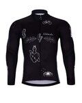 HOLOKOLO Kolesarski dres z dolgimi rokavi zimski - BLACK OUT WINTER - črna