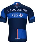 BONAVELO Kolesarski dres kratek rokav in kratke hlače - GROUPAMA FDJ 2025 - črna/modra