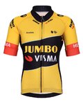 BONAVELO Kolesarski dres s kratkimi rokavi - JUMBO-VISMA '23 KIDS - črna/rumena