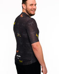 HOLOKOLO Kolesarski dres s kratkimi rokavi - DRAGONFLIES ELITE - črna