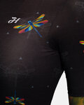 HOLOKOLO Kolesarski dres s kratkimi rokavi - DRAGONFLIES ELITE LADY - črna