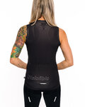 HOLOKOLO Kolesarski dres brez rokavov - PURE LADY - črna