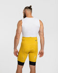 HOLOKOLO Kolesarske kratke hlače brez naramnic - ELITE - črna/rumena