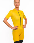 HOLOKOLO Kolesarski dres s kratkimi rokavi - VICTORIOUS LADY - rumena