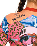 HOLOKOLO Kolesarski dres s kratkimi rokavi - FREE ELITE LADY - oranžna/večbarvno