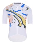 HOLOKOLO Kolesarski dres s kratkimi rokavi - UNIVERSE ELITE - bela/večbarvno