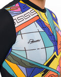 HOLOKOLO Kolesarski dres s kratkimi rokavi - FANTASY ELITE - črna/večbarvno
