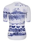 HOLOKOLO Kolesarski dres s kratkimi rokavi - EXPLORE ELITE LADY - modra/bela