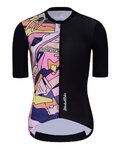 HOLOKOLO Kolesarski dres s kratkimi rokavi - ESCAPE ELITE LADY - črna/večbarvno