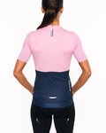 HOLOKOLO Kolesarski dres s kratkimi rokavi - VIBES LADY - modra/rožnata