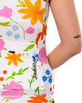 HOLOKOLO Kolesarski dres brez rokavov - FLORAL ELITE LADY - bela/večbarvno