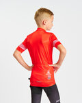 HOLOKOLO Kolesarski dres s kratkimi rokavi - FLOW JUNIOR - večbarvno/rdeča