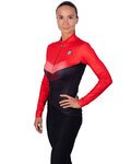 HOLOKOLO Kolesarski dres z dolgimi rokavi zimski - ARROW LADY WINTER - rdeča/črna