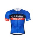 BONAVELO Kolesarski dres kratek rokav in kratke hlače - GARMIN SHARP - modra/črna