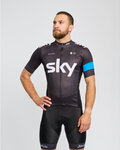 BONAVELO Kolesarski dres kratek rokav in kratke hlače - SKY - modra/črna