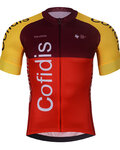 BONAVELO Kolesarski dres kratek rokav in kratke hlače - COFIDIS 2025 - črna/oranžna/rdeča