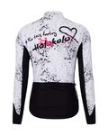 HOLOKOLO Kolesarska  podaljšana jakna - GRAFFITI LADY - bela/črna