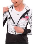 HOLOKOLO Kolesarska  podaljšana jakna - GRAFFITI LADY - bela/črna