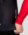 HOLOKOLO Kolesarski dres z dolgimi rokavi zimski - ARROW WINTER - rdeča/črna
