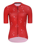 RIVANELLE Kolesarski dres kratek rokav in kratke hlače - METTLE LADY  - rdeča/črna