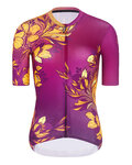 RIVANELLE Kolesarski dres kratek rokav in kratke hlače - BAROC - rumena/bež/vijolična