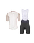 HOLOKOLO Kolesarski dres kratek rokav in kratke hlače - PERFORMANCE - bež/črna