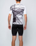 HOLOKOLO Kolesarski dres kratek rokav in kratke hlače - CLASH - bela/črna
