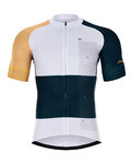 HOLOKOLO Kolesarski dres s kratkimi rokavi - ENGRAVE - bela/rumena/modra