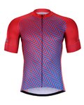 HOLOKOLO Kolesarski dres s kratkimi rokavi - DAYBREAK - modra/rdeča