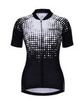HOLOKOLO Kolesarski dres s kratkimi rokavi - FROSTED LADY - bela/črna