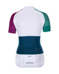 HOLOKOLO Kolesarski dres s kratkimi rokavi - ENGRAVE LADY - modra/bela/vijolična