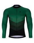 HOLOKOLO Kolesarski dres z dolgimi rokavi poletni - NEW NEUTRAL SUMMER - zelena/črna