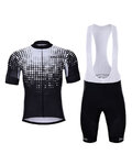 HOLOKOLO Kolesarski dres kratek rokav in kratke hlače - FROSTED - črna/bela