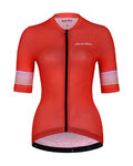 HOLOKOLO Kolesarski dres kratek rokav in kratke hlače - RAINBOW LADY - rdeča/črna