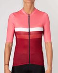 HOLOKOLO Kolesarski dres s kratkimi rokavi - SPORTY LADY - rožnata/bordo