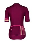 HOLOKOLO Kolesarski dres s kratkimi rokavi - HAPPY ELITE LADY - bordo