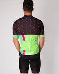 HOLOKOLO Kolesarski dres kratek rokav in kratke hlače - OPTIMISTIC ELITE - črna/zelena