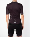 HOLOKOLO Kolesarski dres kratek rokav in kratke hlače - PLAYFUL ELITE LADY - črna