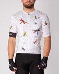 HOLOKOLO Kolesarski dres s kratkimi rokavi - ALIVE ELITE - bela/večbarvno