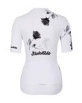 HOLOKOLO Kolesarski dres s kratkimi rokavi - CALM ELITE LADY - bela/siva
